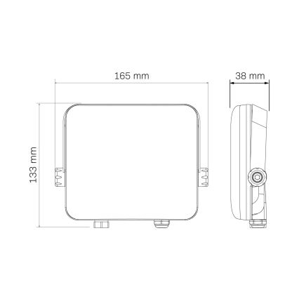 LED Vanjski reflektor MILKY LED/30W/230V 4000K IP65 crna