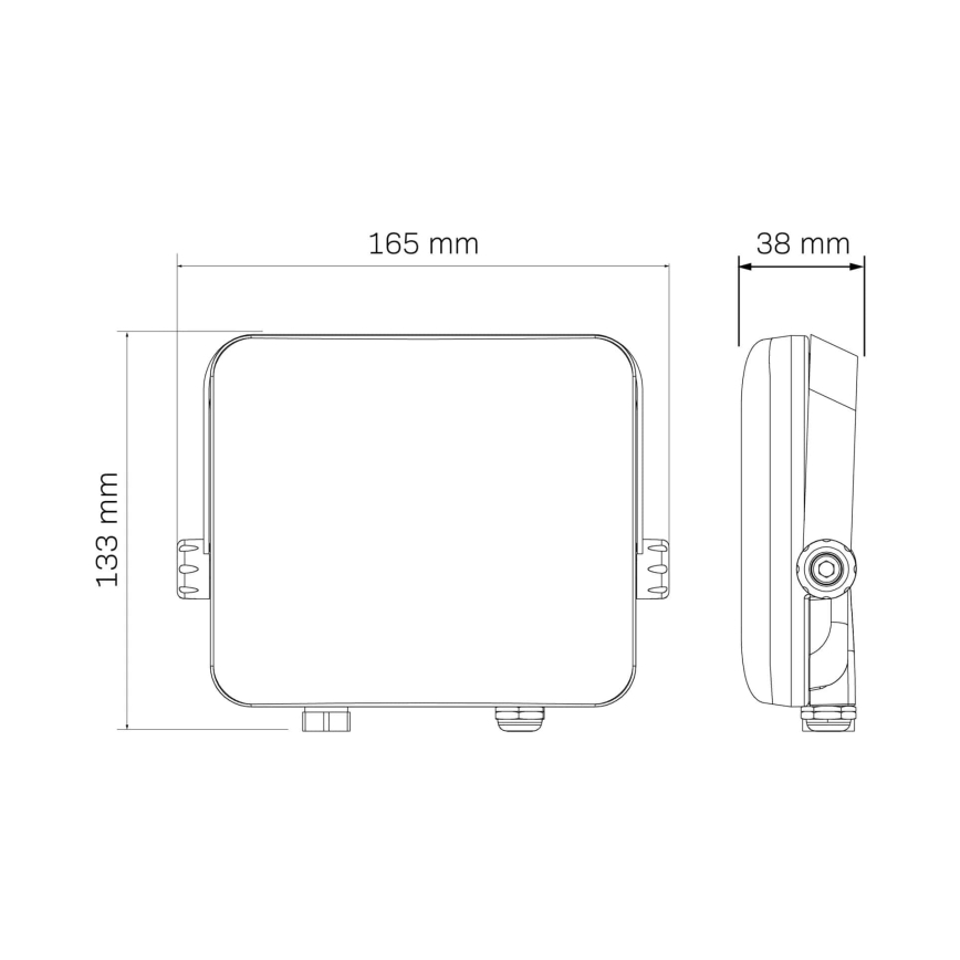 LED Vanjski reflektor MILKY LED/30W/230V 4000K IP65 crna