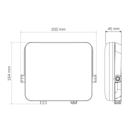 LED Vanjski reflektor MILKY LED/50W/230V 4000K IP65 crna