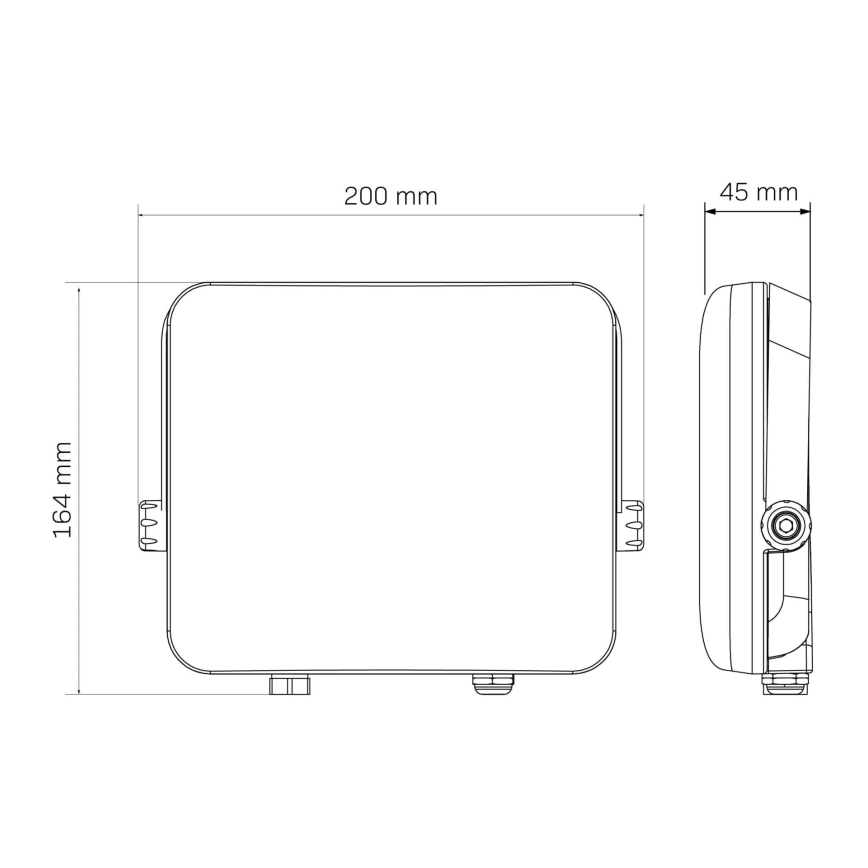 LED Vanjski reflektor MILKY LED/50W/230V 4000K IP65 crna