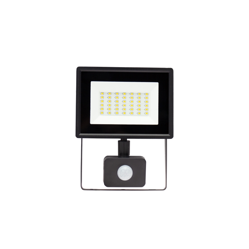 LED Vanjsko reflektorsko svjetlo s detektorom pokreta NOCTIS LUX 3 LED/30W/230V 4000K IP44 crna