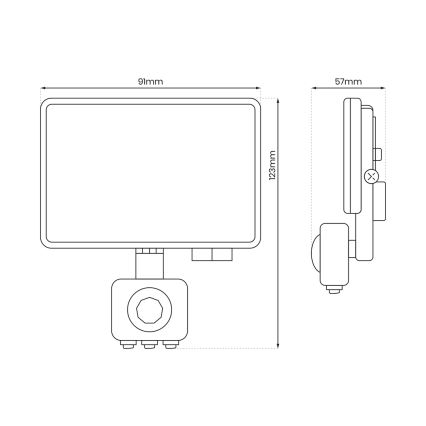 LED Vanjski reflektor sa senzorom LED/10W/230V 5000K IP44