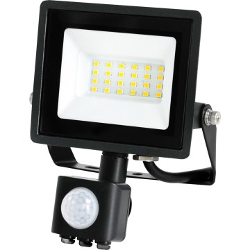 LED Vanjski reflektor sa senzorom LED/20W/230V IP44 6500K crna
