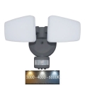 LED Vanjski reflektor sa senzorom LED/24W/230V 3000/4000/6000K IP54 antracit