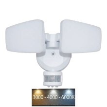 LED Vanjski reflektor sa senzorom LED/24W/230V 3000/4000/6000K IP54 bijela