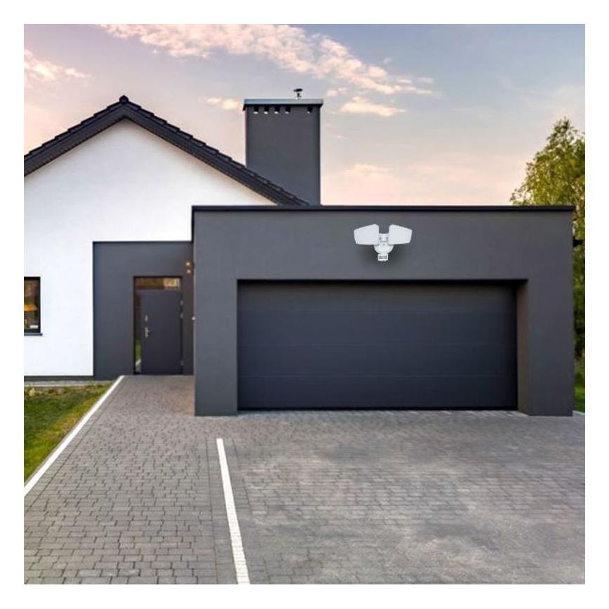 LED Vanjski reflektor sa senzorom LED/24W/230V 3000/4000/6000K IP54 bijela