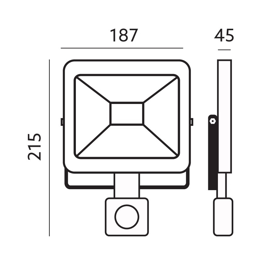 LED Vanjski reflektor sa senzorom LED/30W/230V 6500K IP44