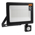 LED vanjski reflektor sa senzorom pokreta i sumraka, LED/100W/230V, 4500K, IP65, crni