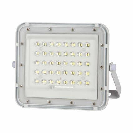 LED Vanjski prigušivi solarni reflektor LED/10W/3,2V IP65 4000K bijela + daljinski upravljač