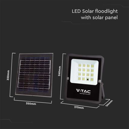 LED Vanjski solarni reflektor LED/12W/3,2V 6400K IP65 + daljinski upravljač