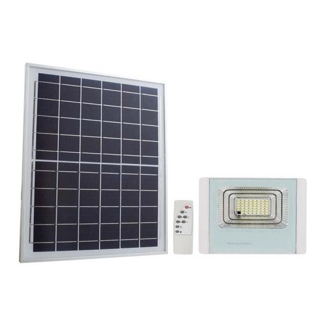 LED Vanjski solarni reflektor LED/12W/3,2V IP65 4000K 5000 mAh + daljinski upravljač