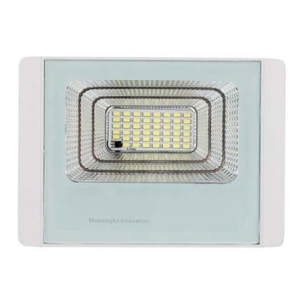 LED Vanjski solarni reflektor LED/12W/3,2V IP65 4000K 5000 mAh + daljinski upravljač