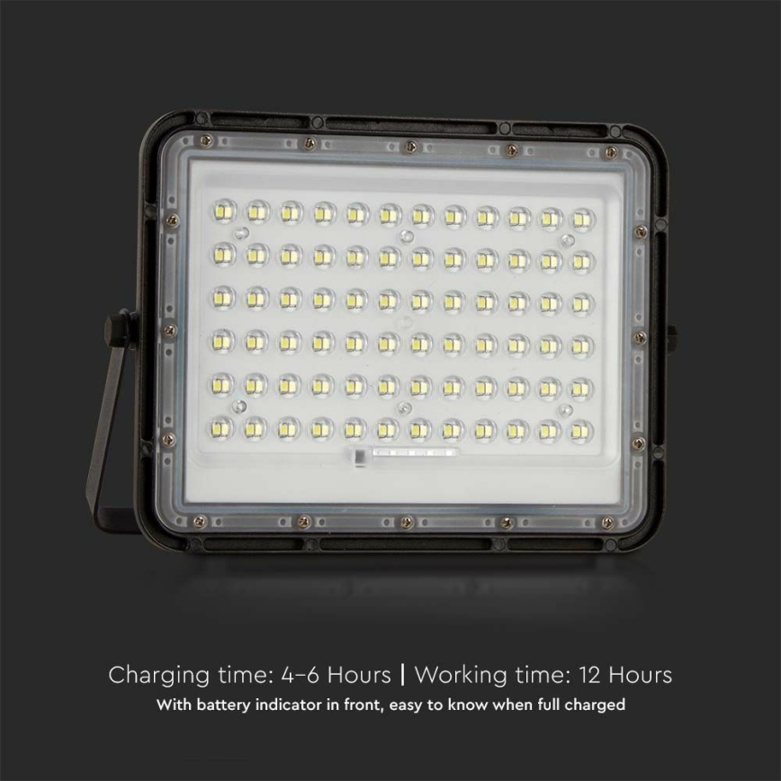 LED Vanjski prigušivi solarni reflektor LED/15W/3,2V IP65 4000K crna + daljinski upravljač