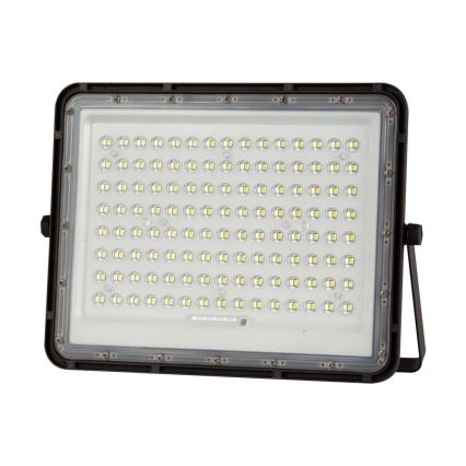 LED Vanjski solarni reflektor LED/20W/3,2V 6400K crna IP65 + daljinski upravljač