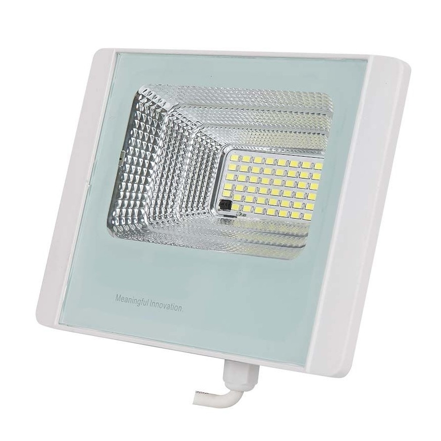 LED Vanjski solarni reflektor LED/20W/3,2V IP65 6400K + daljinski upravljač
