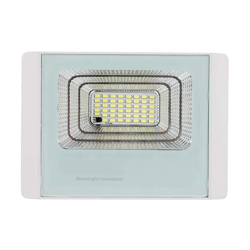LED Vanjski solarni reflektor LED/20W/3,2V IP65 6400K + daljinski upravljač