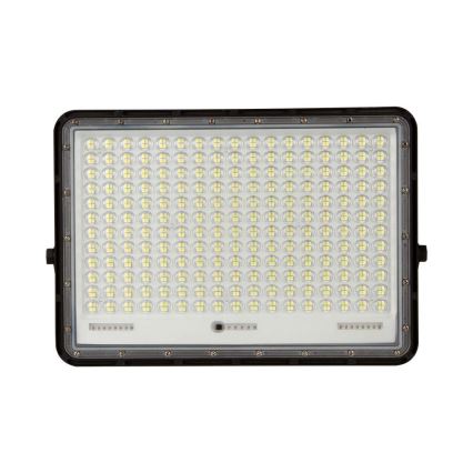 LED Vanjski solarni reflektor LED/30W/3,2V 4000K crna IP65 + daljinski upravljač