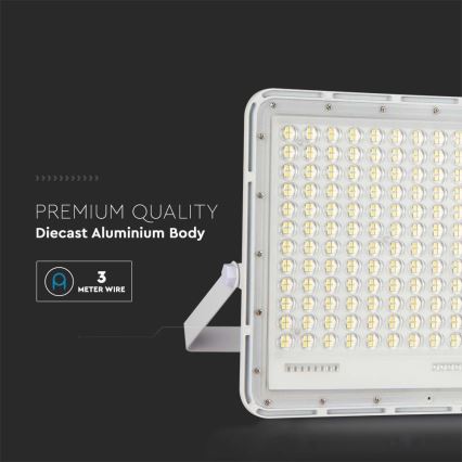 LED Vanjski solarni reflektor LED/30W/3,2V 6400K bijela IP65 + daljinski upravljač