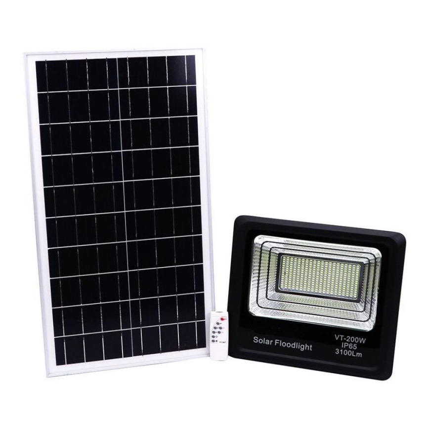 LED Vanjski solarni reflektor LED/40W/10V IP65 6000K 20000 mAh + daljinski upravljač