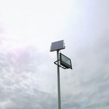 LED Vanjski solarni reflektor LED/40W/10V IP65 6000K 20000 mAh + daljinski upravljač