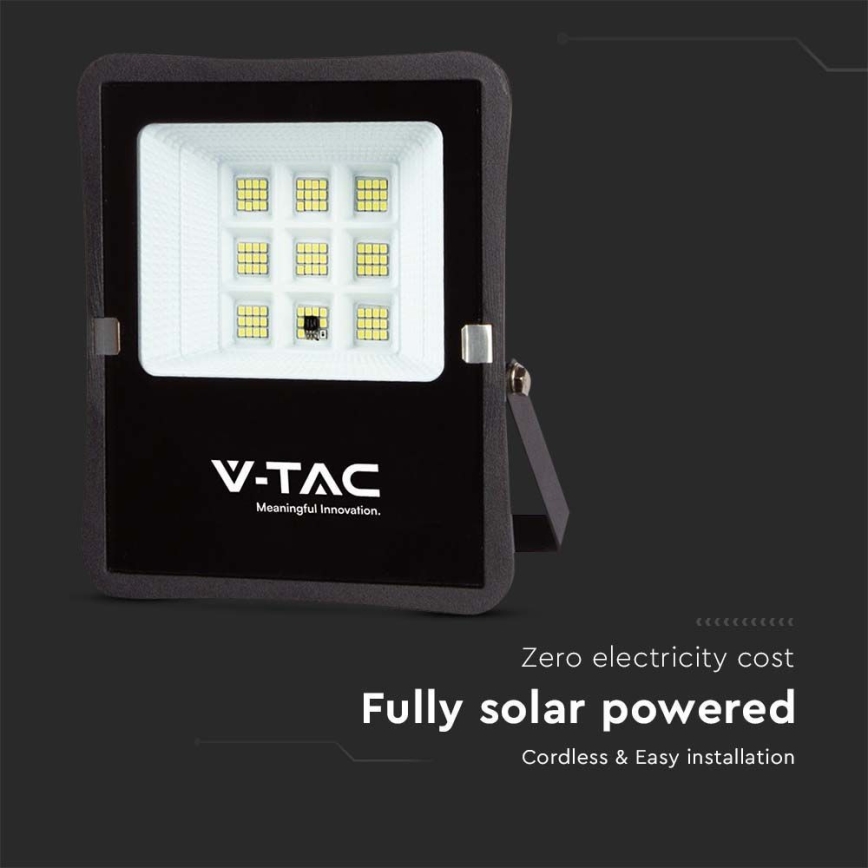 LED Vanjski solarni reflektor LED/6W/3,2V 4000K IP65 5000 mAh + daljinski upravljač