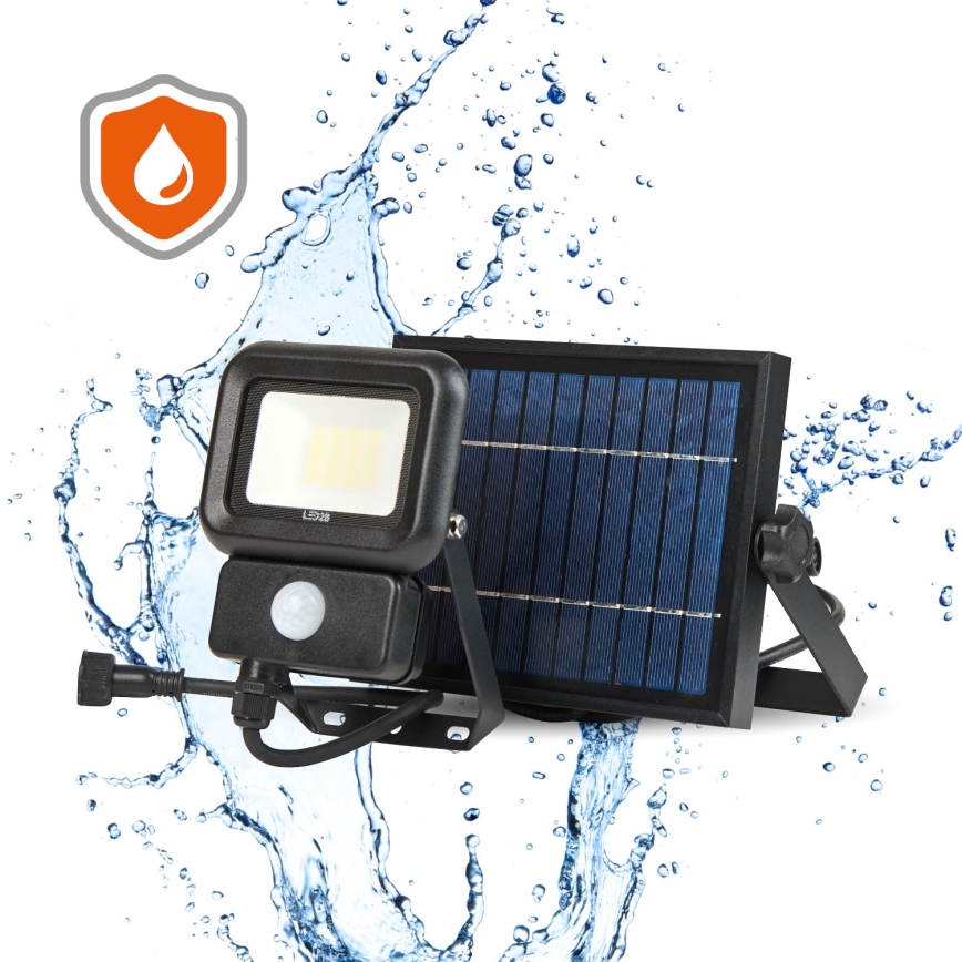 LED Vanjski solarni reflektor sa senzorom LED/10W/3,7V 6500K IP65 2200 mAh