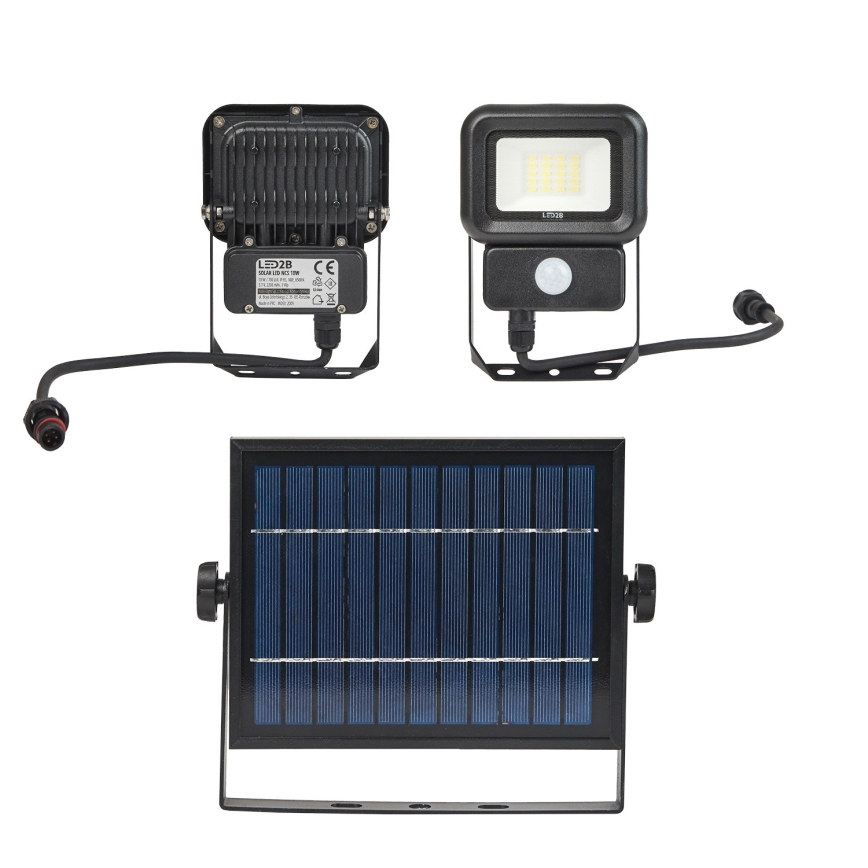 LED Vanjski solarni reflektor sa senzorom LED/10W/3,7V 6500K IP65 2200 mAh