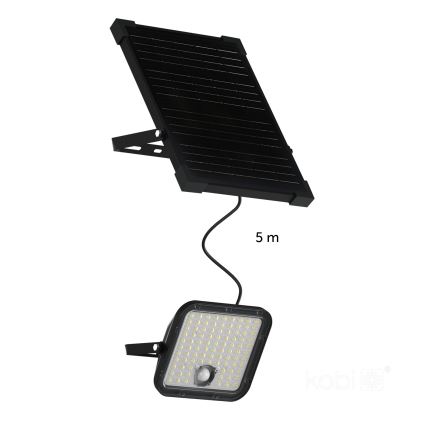 LED Vanjski solarni reflektor sa senzorom LED/30W/6,4V IP65 3000/4000K 6000 mAh + daljinski upravljač