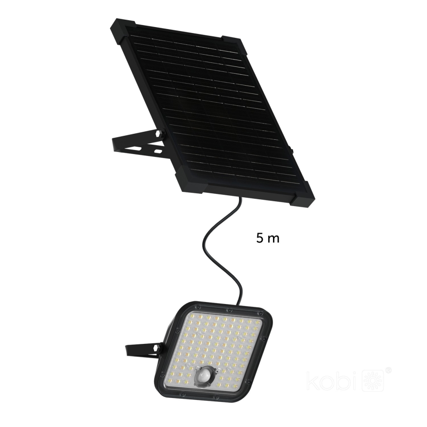 LED Vanjski solarni reflektor sa senzorom LED/30W/6,4V IP65 3000/4000K 6000 mAh + daljinski upravljač