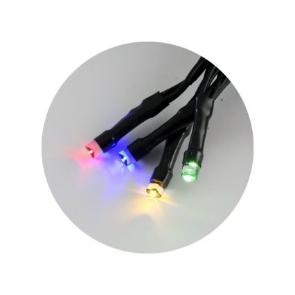 LED vanjski svjetlosni lanac 10,8 m, 100 LED, 2 funkcije, IP44, višebojno
