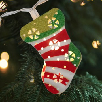 LED vanjski svjetlosni lanac 10xLED/2xAA 1,65 m IP44 topla bijela čarape