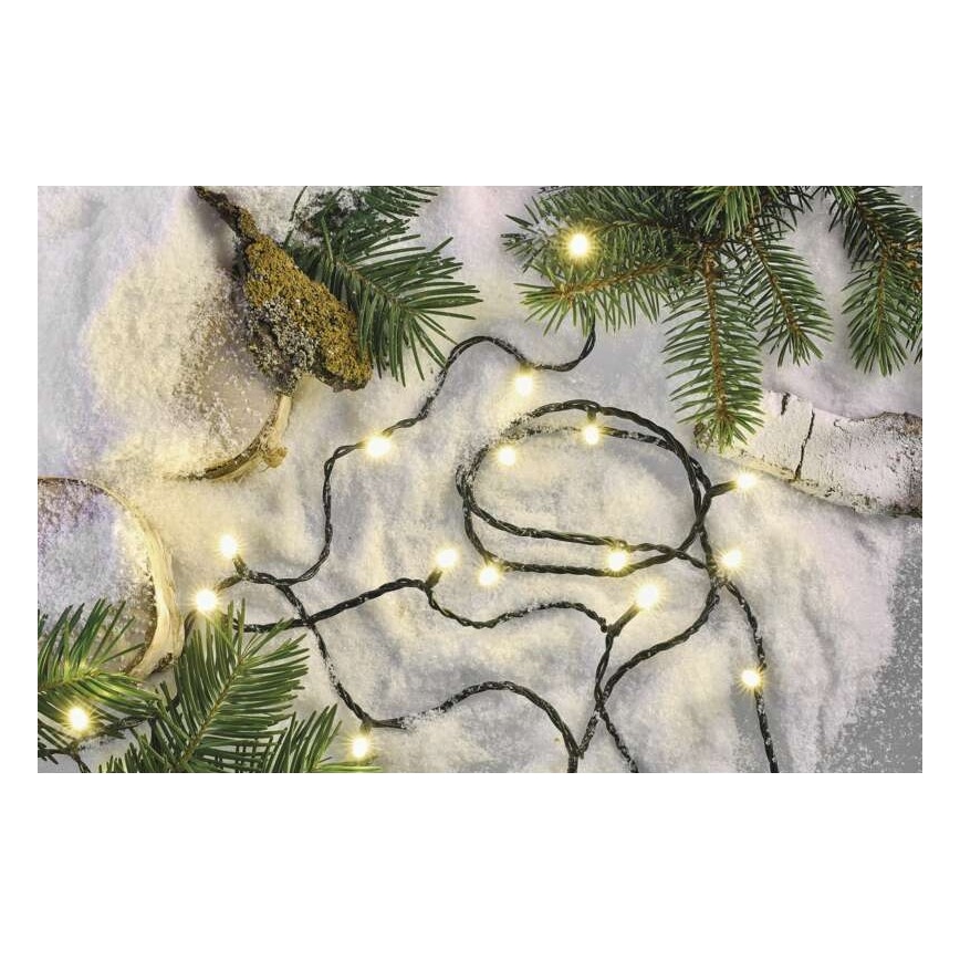 LED  vanjski svjetlosni lanac 120xLED/8 načina 17m IP44 topla bijela