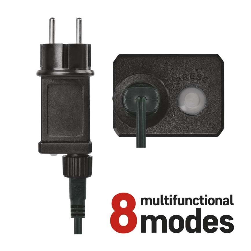 LED  vanjski svjetlosni lanac 120xLED/8 načina 17m IP44 topla bijela