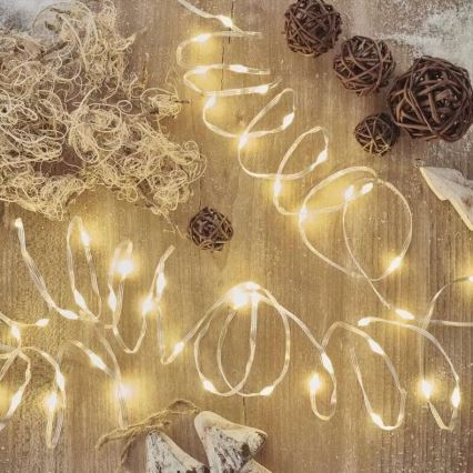 LED vanjski svjetlosni lanac 160xLED/21m IP44 topla bijela