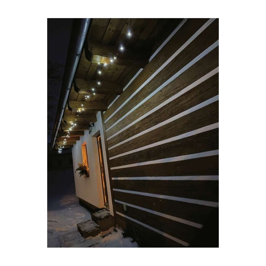 LED vanjski svjetlosni lanac 80xLED/13m IP44 hladno bijela