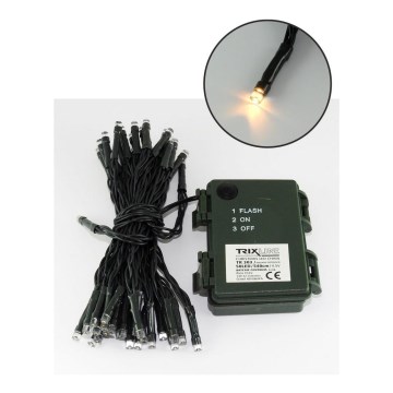 LED vanjski svjetlosni niz 100xLED/2 funkcije/3xAA 10,8 m IP44 topla bijela