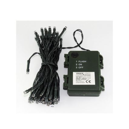 LED vanjski svjetlosni niz 100xLED/2 funkcije/3xAA 10,8m IP44 hladno bijela