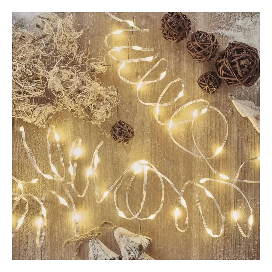 LED vanjski svjetlosni niz 120xLED/17m IP44 topla bijela