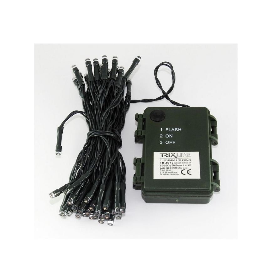 LED vanjski svjetlosni niz 50x LED, 2 funkcije, 5,4 m, IP44, višebojan