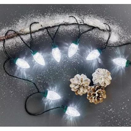 LED vanjski svjetlosni niz 50xLED/8 načina 14,8 m IP44 hladno bijela