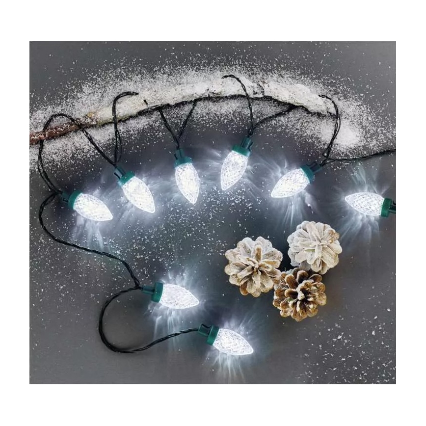 LED vanjski svjetlosni niz 50xLED/8 načina 14,8 m IP44 hladno bijela