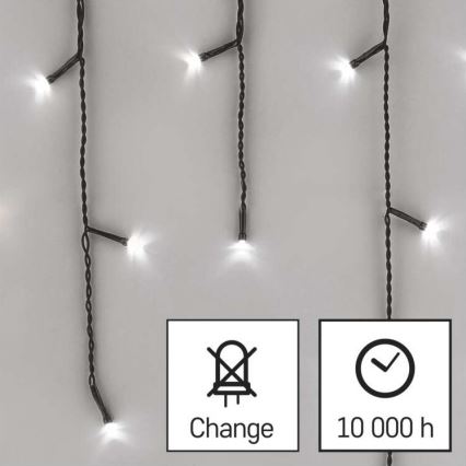 LED vanjski svjetlosni niz 600 LED, 8 načina, 15 m, IP44, hladno bijela