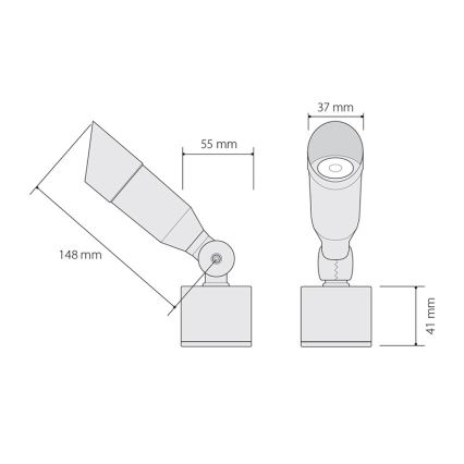 LED Vanjsko osvjetljenje OKO 1xLED/1W/350mA IP54