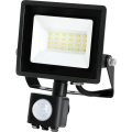 LED Vanjsko reflektorsko svjetlo sa senzorom LED/20W/230V IP44 6500K crna