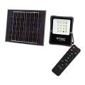 LED Vanjsko solarno reflektorsko svjetlo LED/12W/3,2V 6400K IP65 10000 mAh + daljinski upravljač
