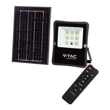 LED Vanjsko solarno reflektorsko svjetlo LED/6W/3,2V 4000K IP65 5000 mAh + daljinski upravljač