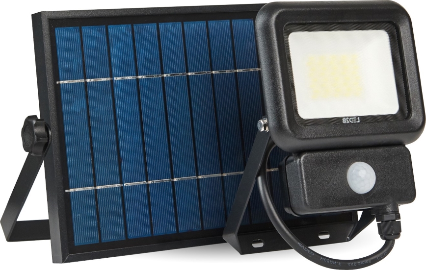 LED Vanjsko solarno reflektorsko svjetlo sa senzorom LED/20W/3,7V 6500K IP65 4400 mAh