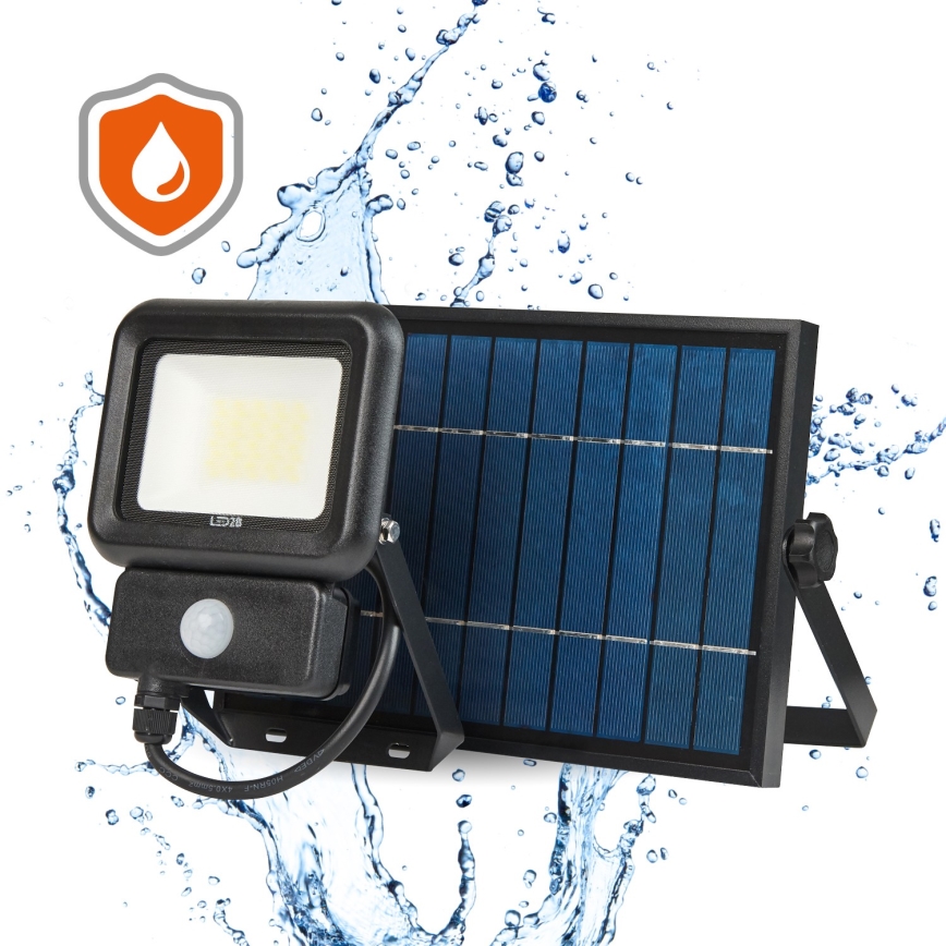 LED Vanjsko solarno reflektorsko svjetlo sa senzorom LED/20W/3,7V 6500K IP65 4400 mAh