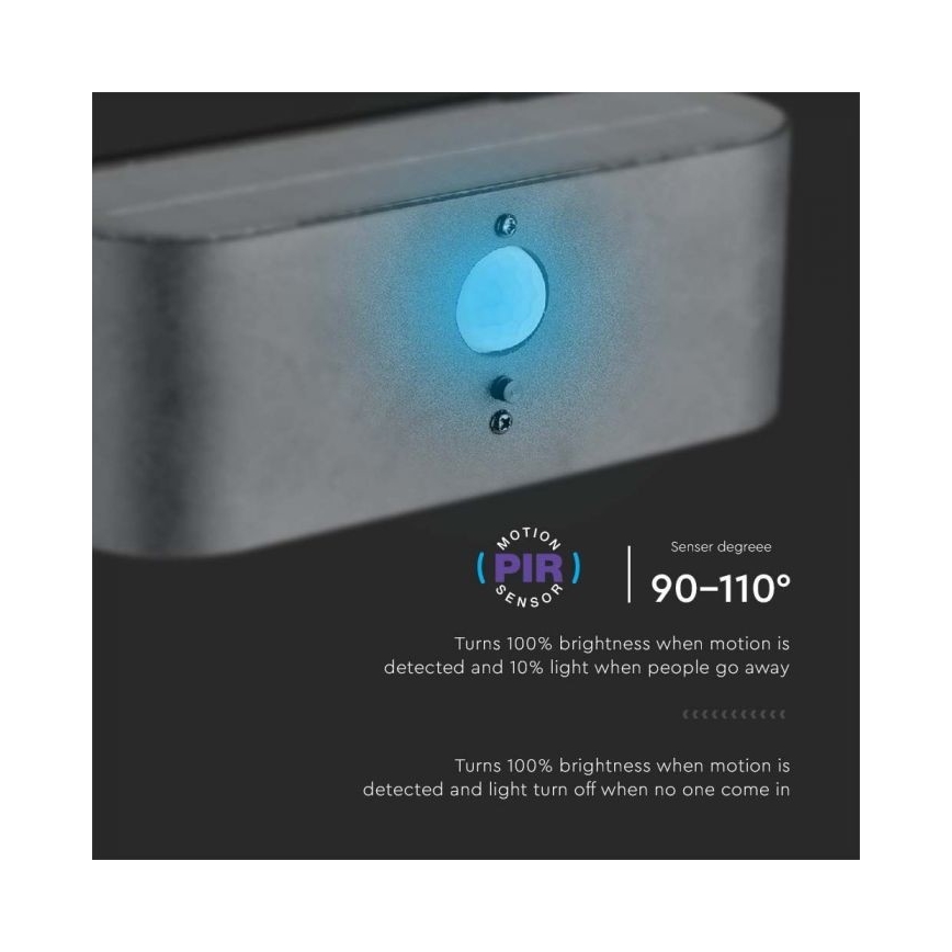 LED Vanjsko solarno zidno svjetlo sa senzorom LED/2,5W/3,7V 3000K IP54 2000 mAh