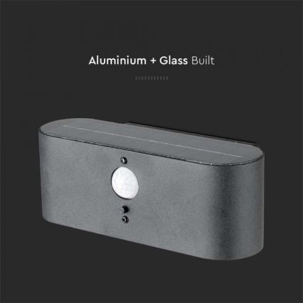 LED Vanjsko solarno zidno svjetlo sa senzorom LED/2,5W/3,7V 3000K IP54 2000 mAh